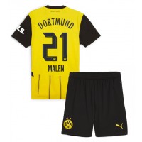 Maglia Calcio Borussia Dortmund Donyell Malen #21 Prima Divisa Bambino 2024-25 Manica Corta (+ pantaloncini)